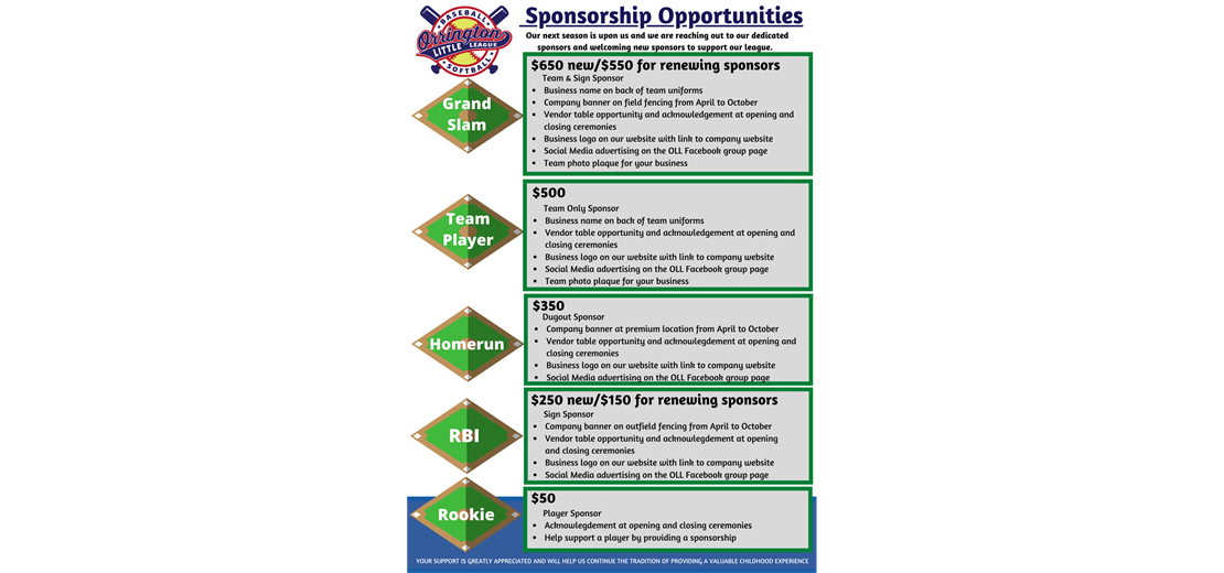 Sponsorship Opportunities